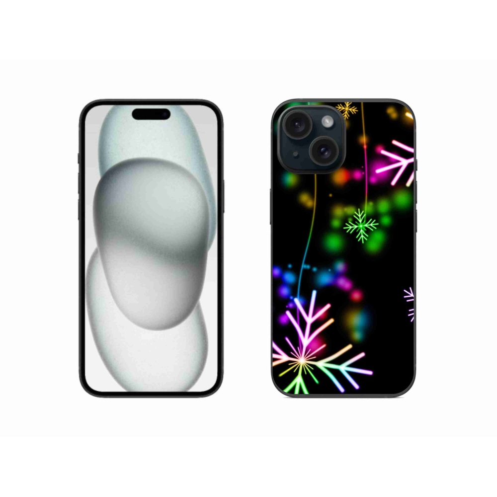 Zselés borítás mmCase iPhone 15 készülékhez - színes pelyhekkel