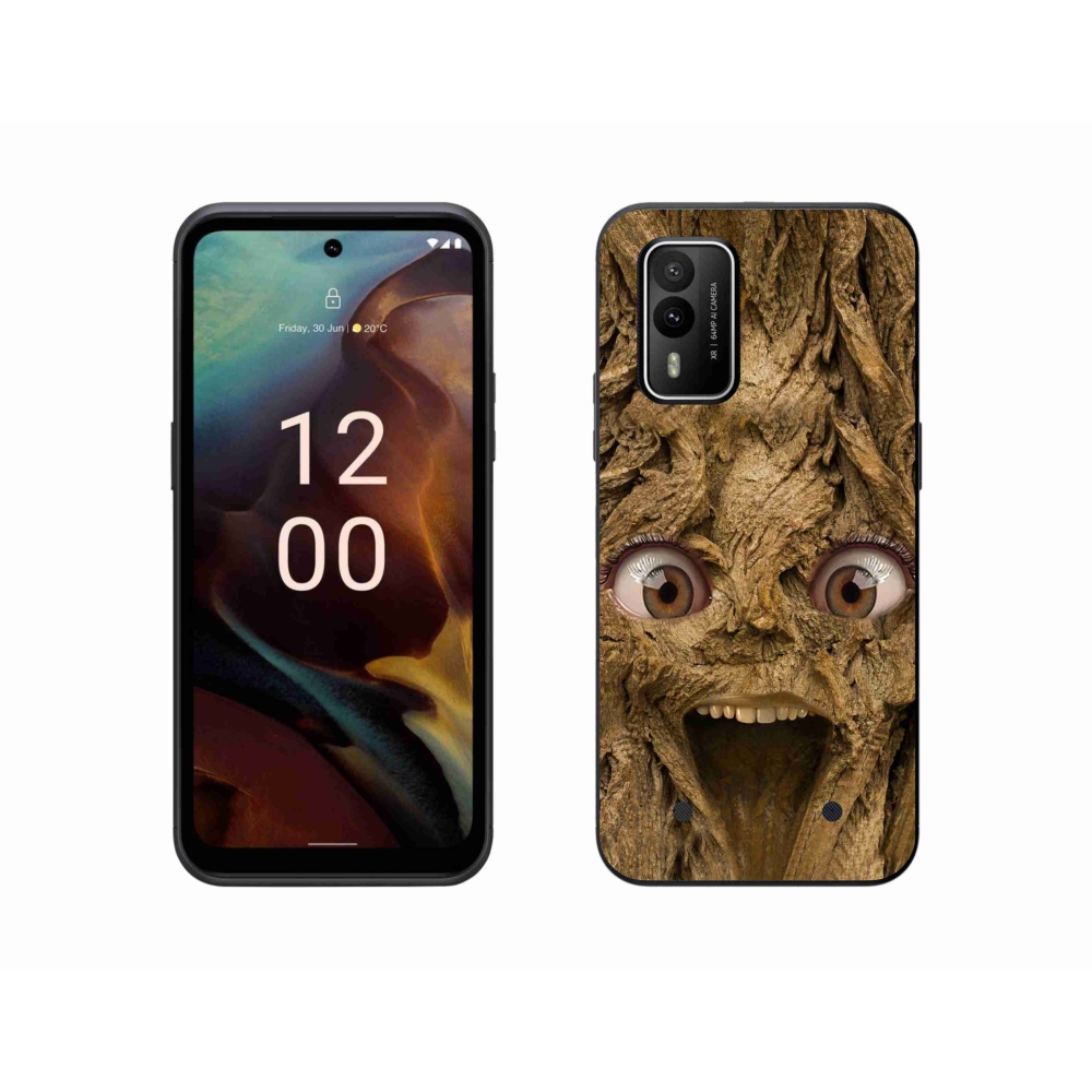 Zselés borítás mmCase a Nokia XR21 készülékhez - boldog fa szemekkel