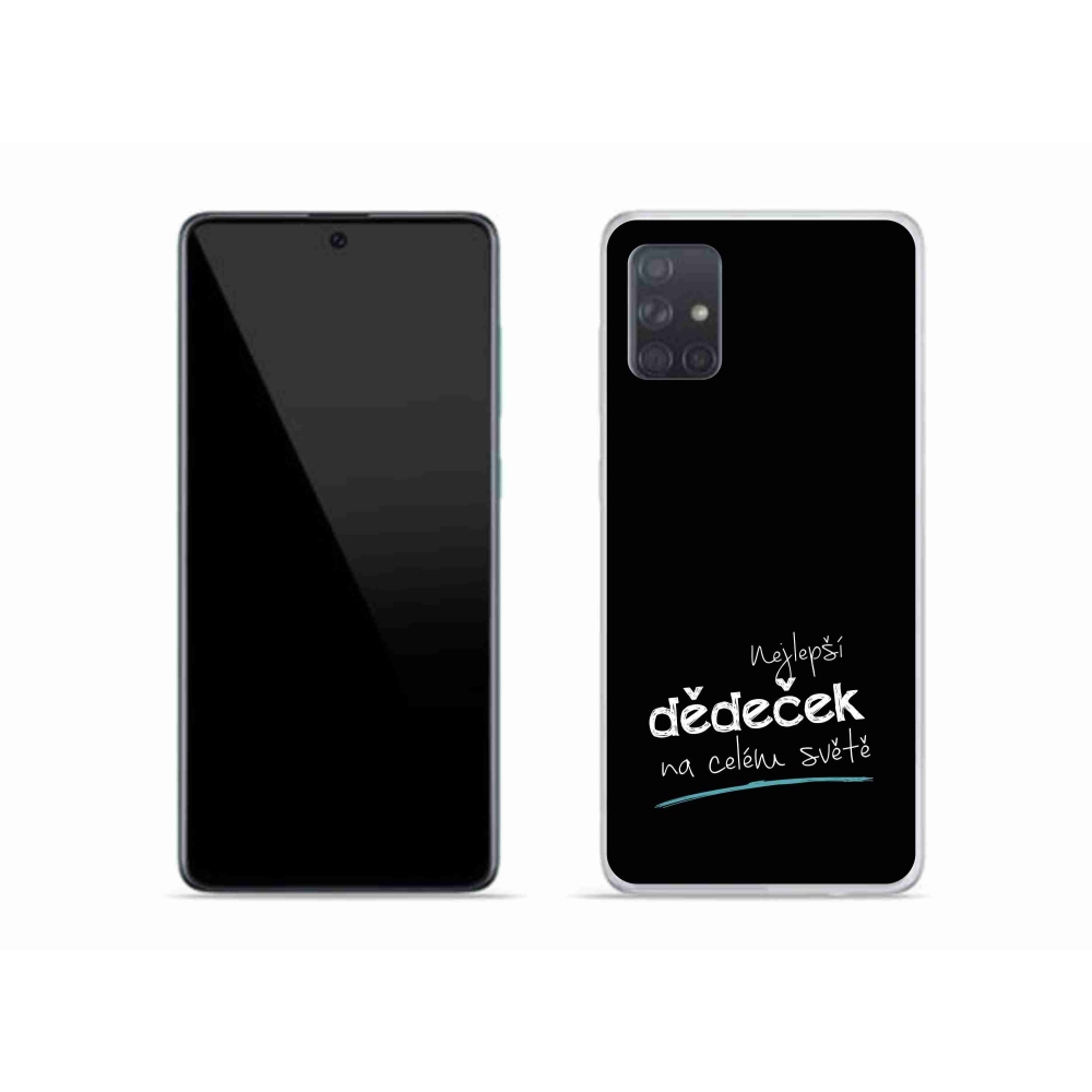 Gél borító mmCase Samsung Galaxy A51 - a legjobb nagypapa 3 fekete háttérrel