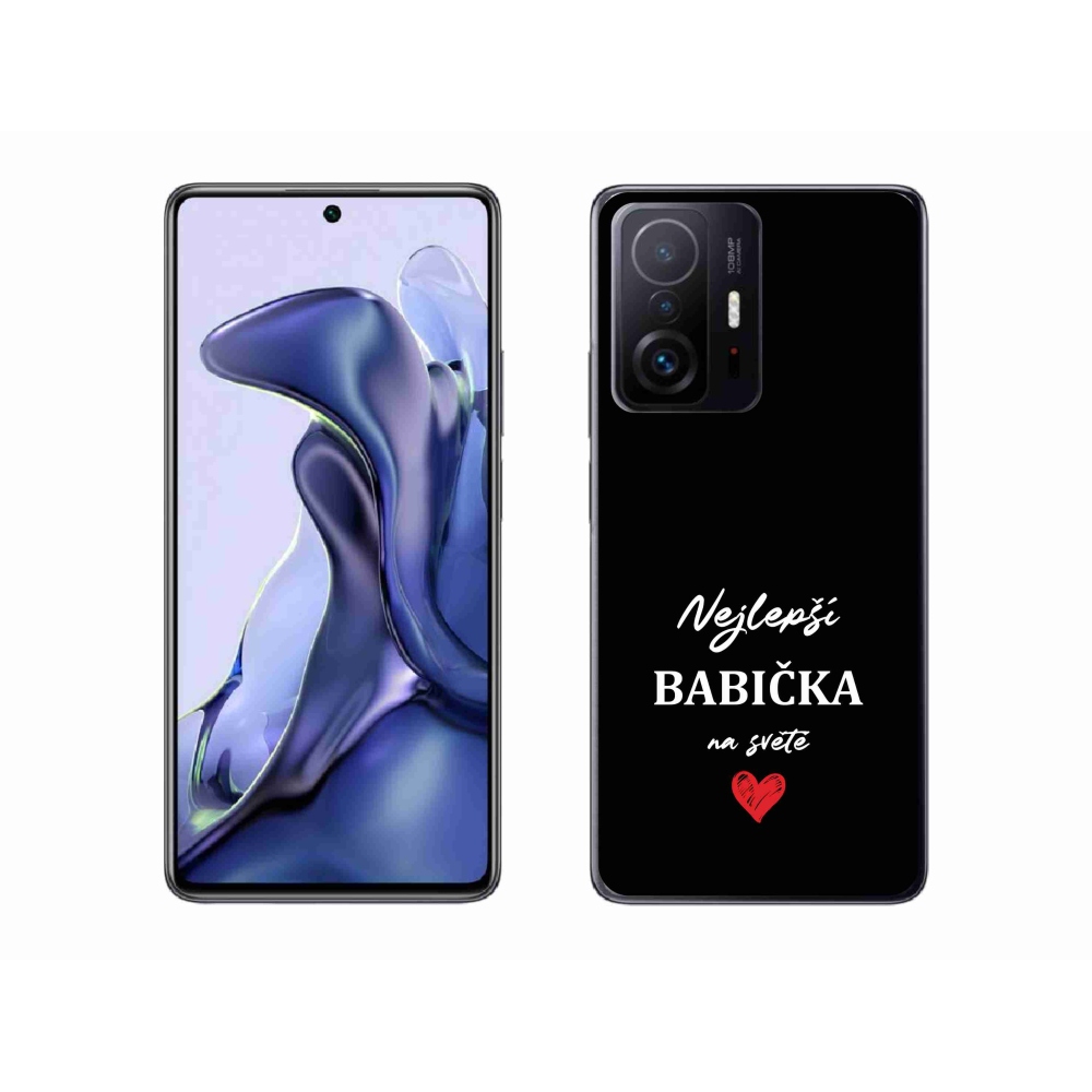 Gél borító mmCase a Xiaomi 11T-hez - a legjobb nagymama 1 fekete háttérrel