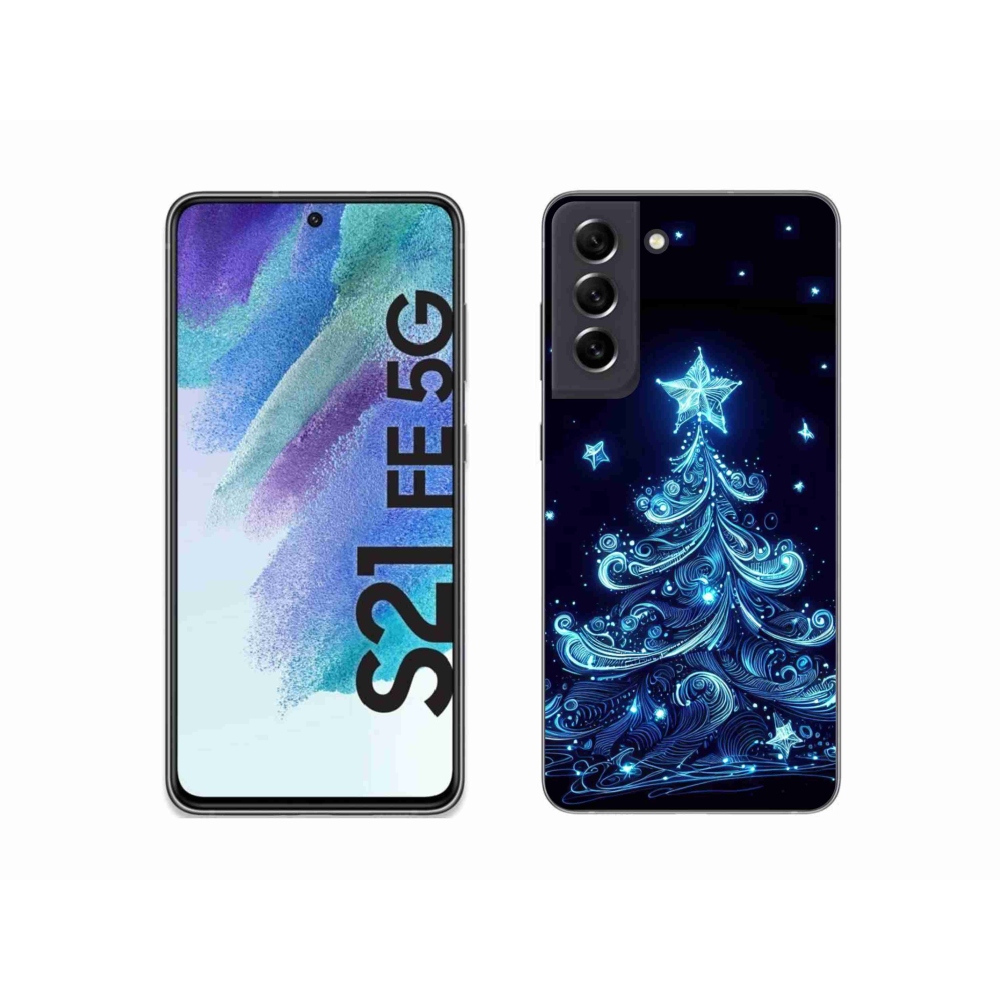 Gél borítás mmCase Samsung Galaxy S21 FE 5G - neon karácsonyfa 4