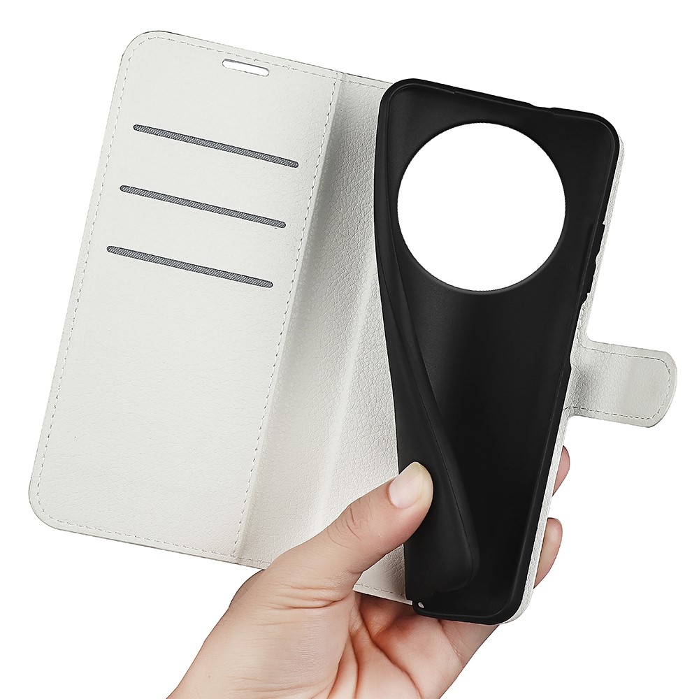 Litchi könyv tok Xiaomi Redmi A3-hoz - fehér