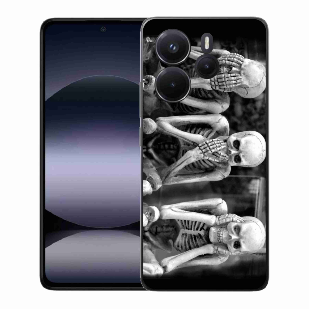 Gél borítás mmCase a Xiaomi Redmi Note 14-hez - csontvázak