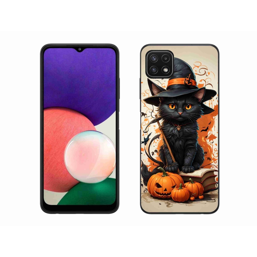 Zselés borítás mmCase Samsung Galaxy A22 5G - macskavarázslóhoz