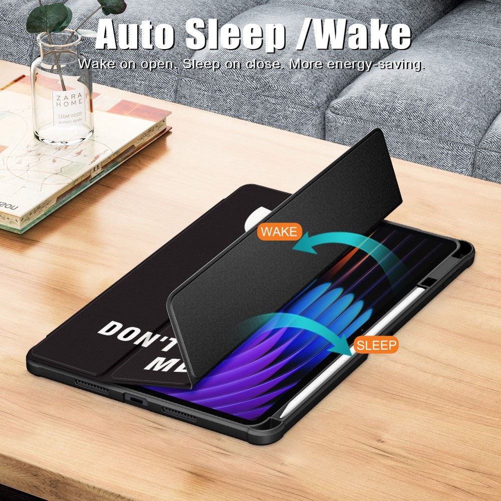 Mintás intelligens pozícionáló tok átlátszó hátlappal Xiaomi Pad 7/7 Pro tablethez - ne érintse meg