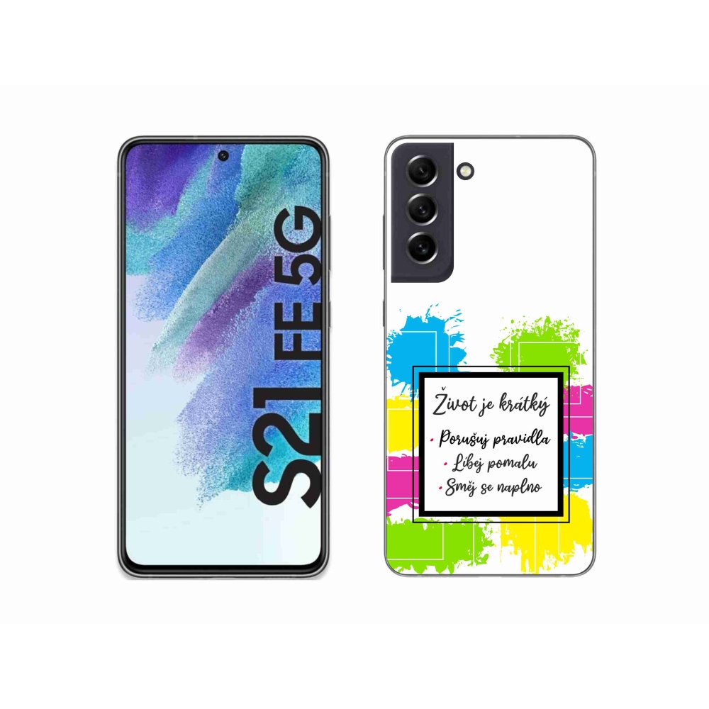 Gél borítás mmCase Samsung Galaxy S21 FE 5G - idézem 5 fehér háttér