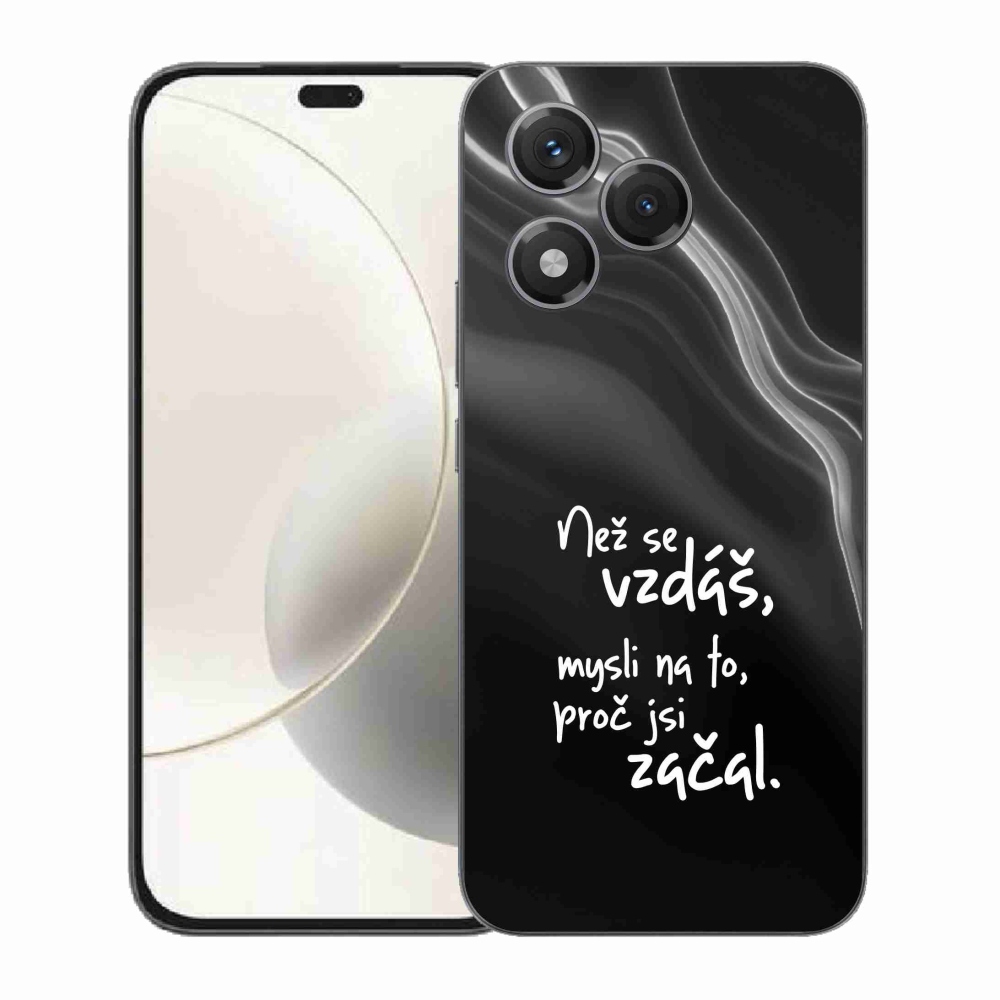 Zselés borítás mmCase a Honor 400 Lite készülékhez - idézet 2 fekete háttér