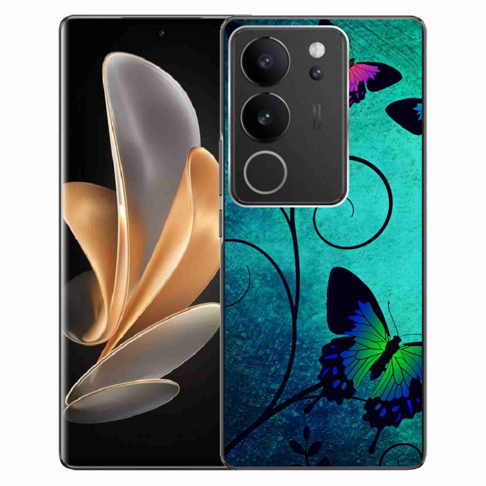 Gél borító mmCase a Vivo V29 5G-n - színes pillangók