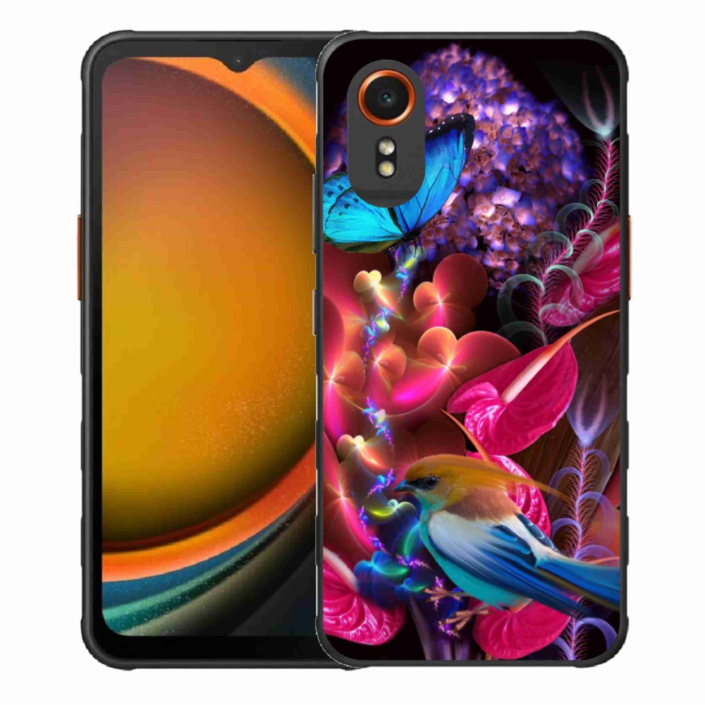 Gél borító mmCase Samsung Galaxy Xcover 7 - színes virágokhoz