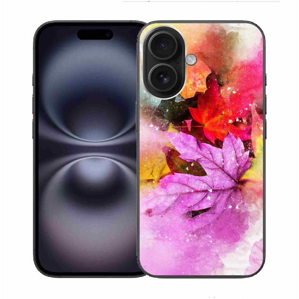 Zselés borítás mmCase iPhone 16 készülékhez - színes levelek