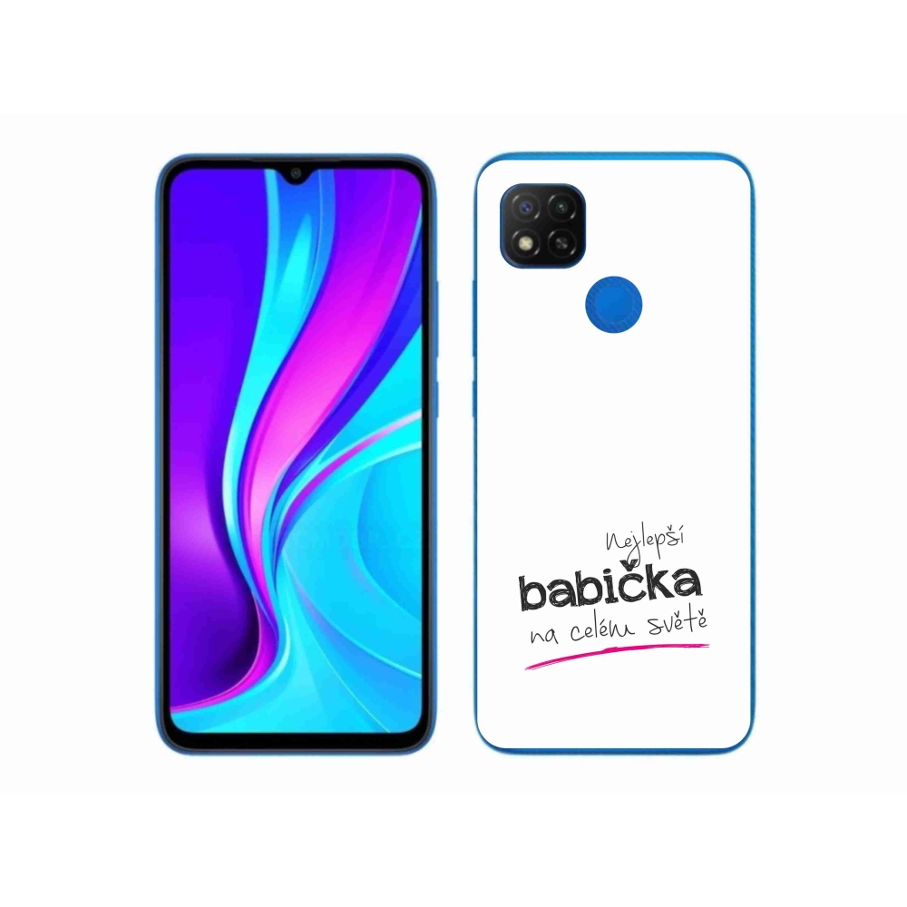 Gél borító mmCase a Xiaomi Redmi 9C - a legjobb nagymama 4 fehér háttérrel
