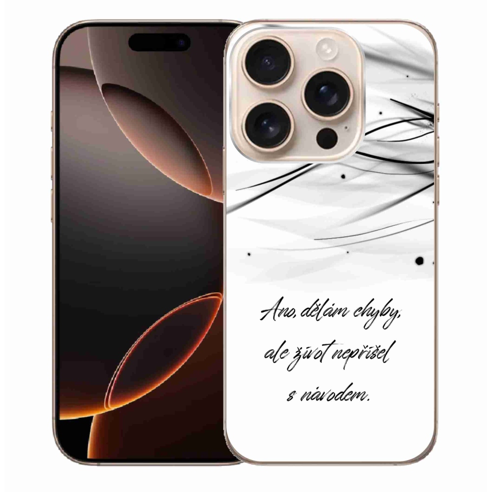 Zselés borítás mmCase iPhone 16 Pro Max készülékhez - idézem fehér háttér