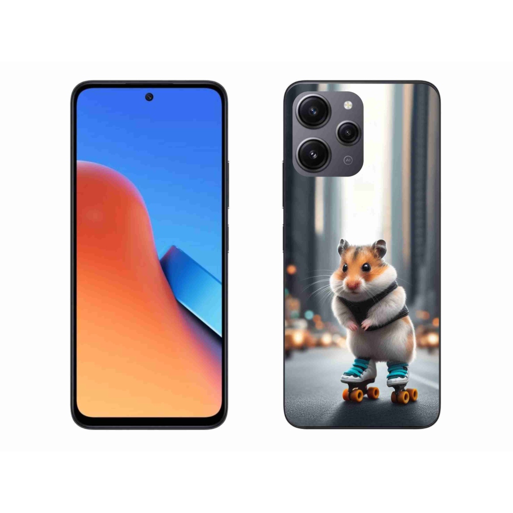 Gél borítás mmCase a Xiaomi Redmi 12-hez - hörcsög a korcsolyán