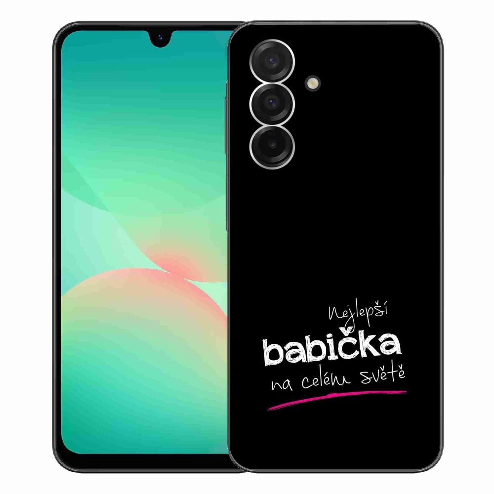 Gél borító mmCase Samsung Galaxy A26 5G - a legjobb nagymama 4 fekete háttérrel