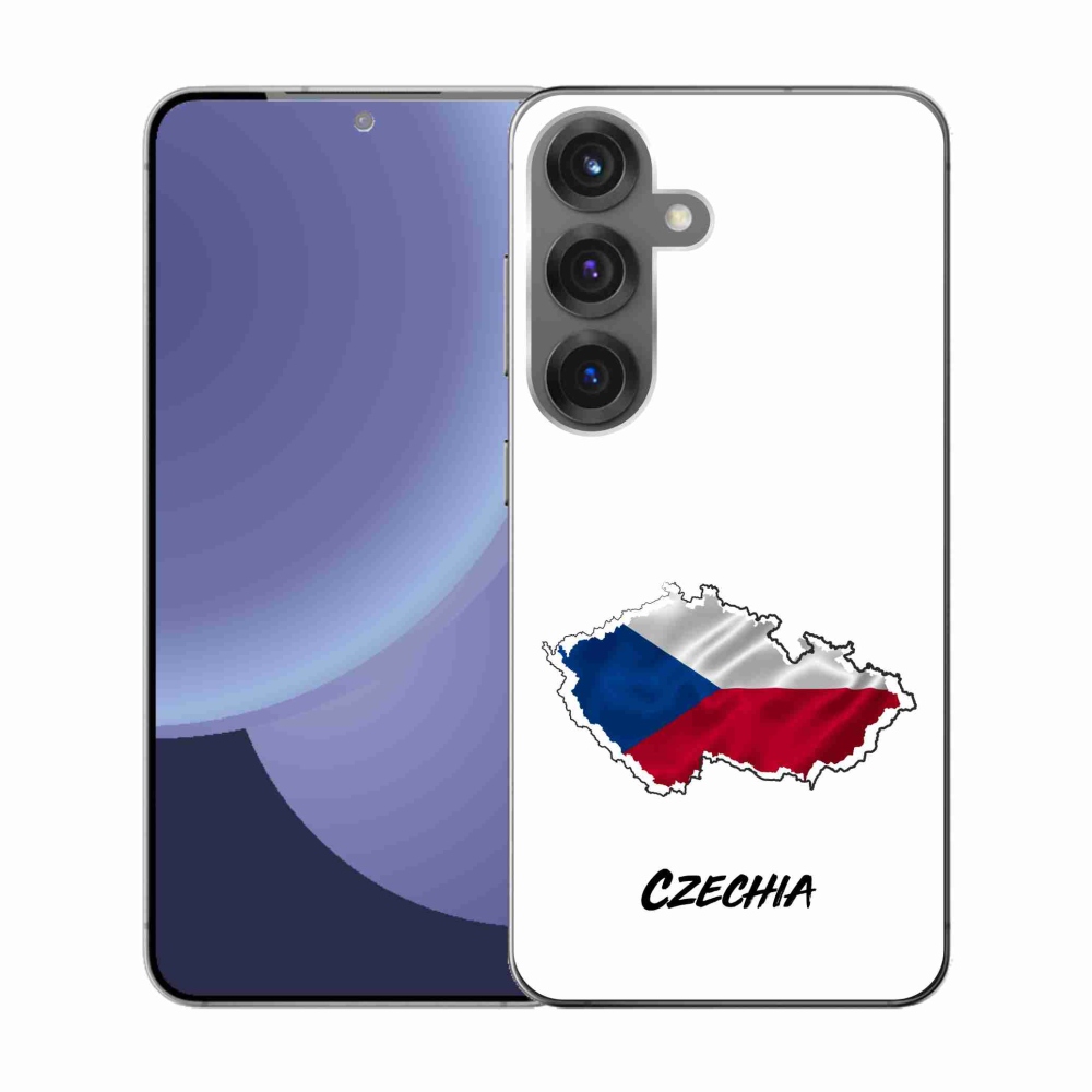 Gél borító mmCase Samsung Galaxy S25 - Csehország fehér háttérrel