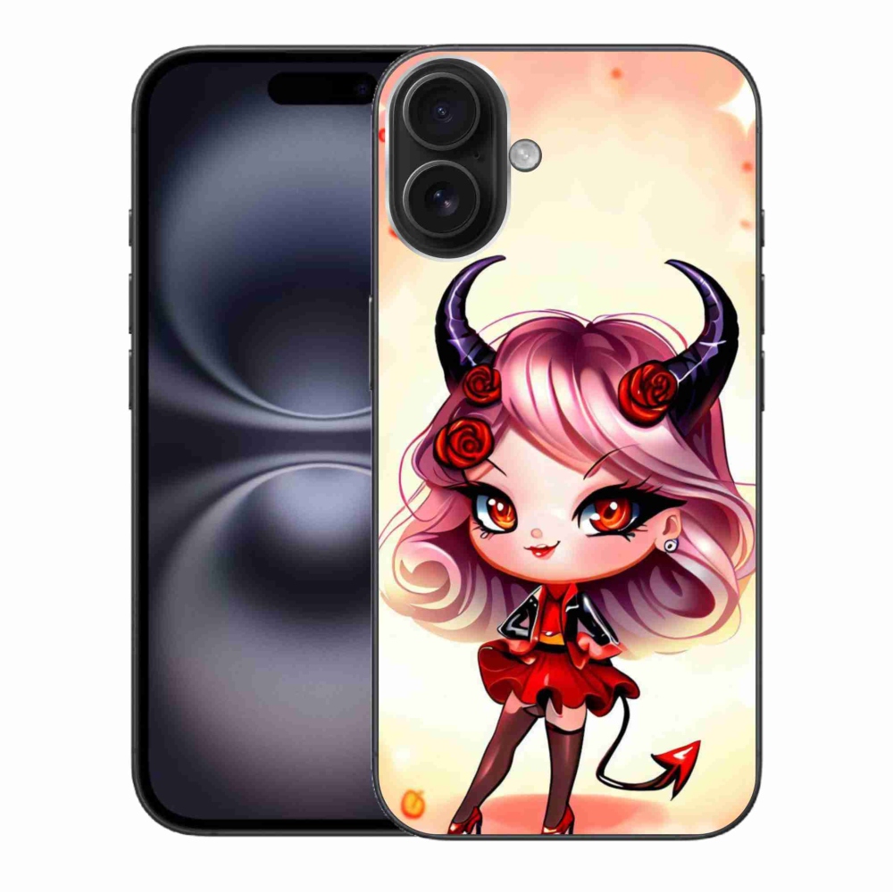 Zselés borítás mmCase iPhone 16 Plus készülékhez - rajzfilm ördög