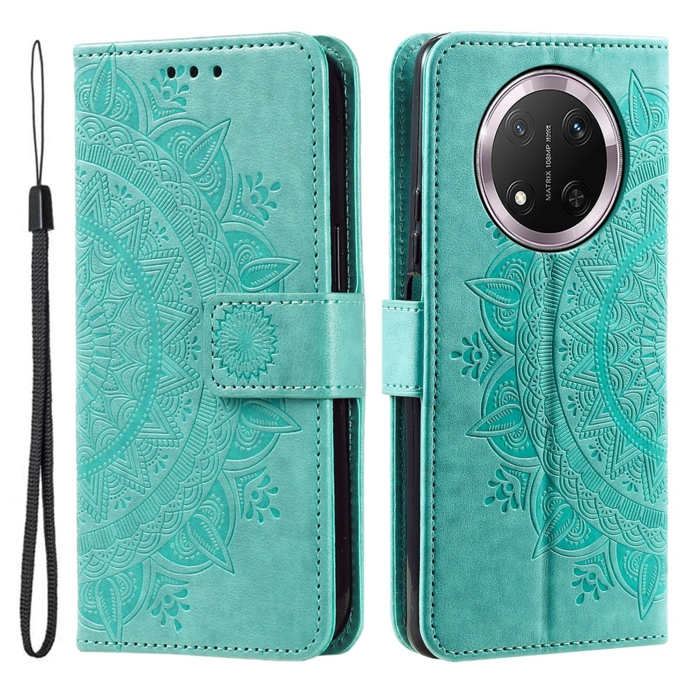Mandala könyvtáska Honor Magic 7 Lite 5G készülékhez - teal színű