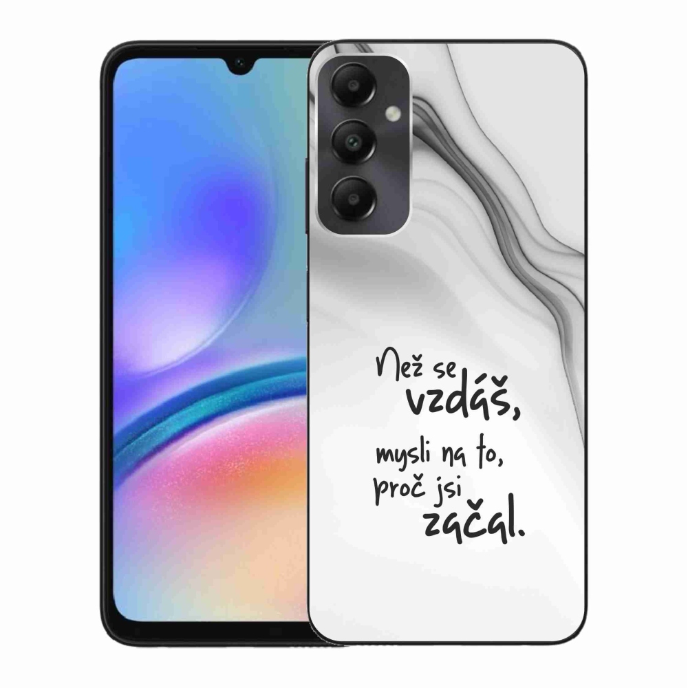Gél borítás mmCase Samsung Galaxy A05s készülékhez - idézet 2 fehér háttér