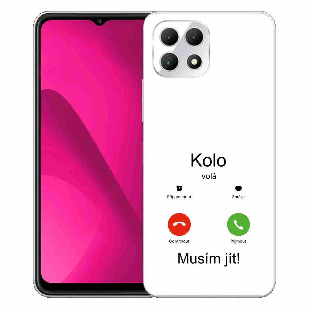 Zselés borítás mmCase a T-Mobile T Phone 2 készülékhez - kerék hívások fehér háttérrel
