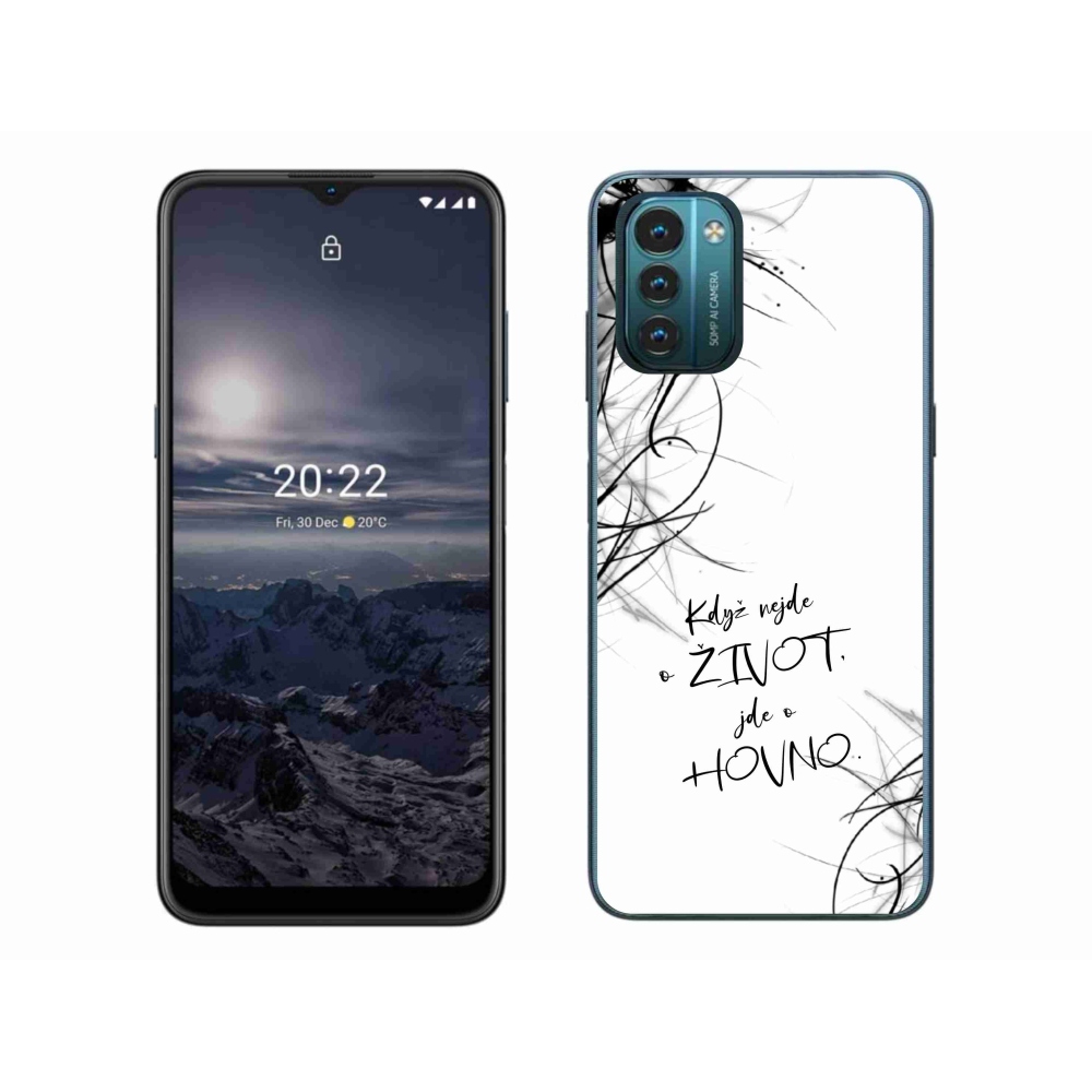 Gél borító mmCase a Nokia G11/G21 készülékhez - vicces szöveg 16 fehér háttér