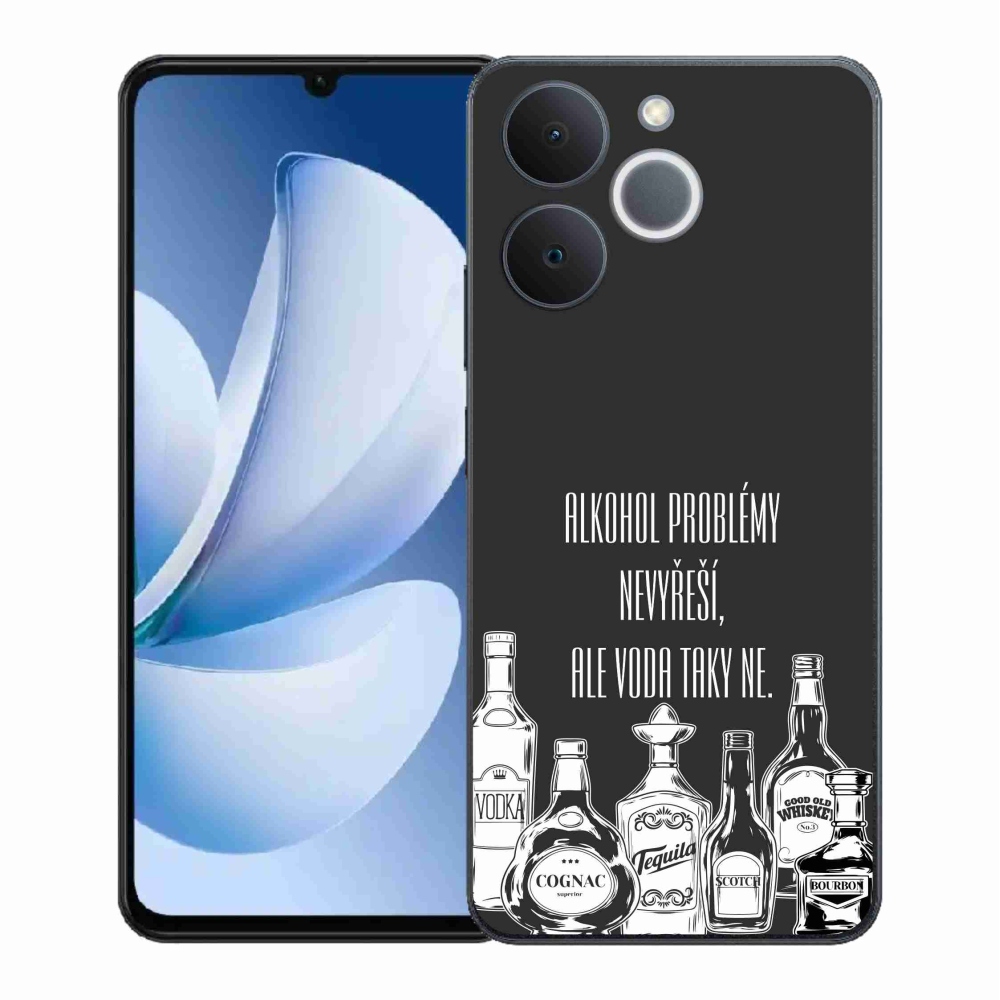 Gél borító mmCase a Realme Note 70T-hez - vicces szöveg fekete háttérrel