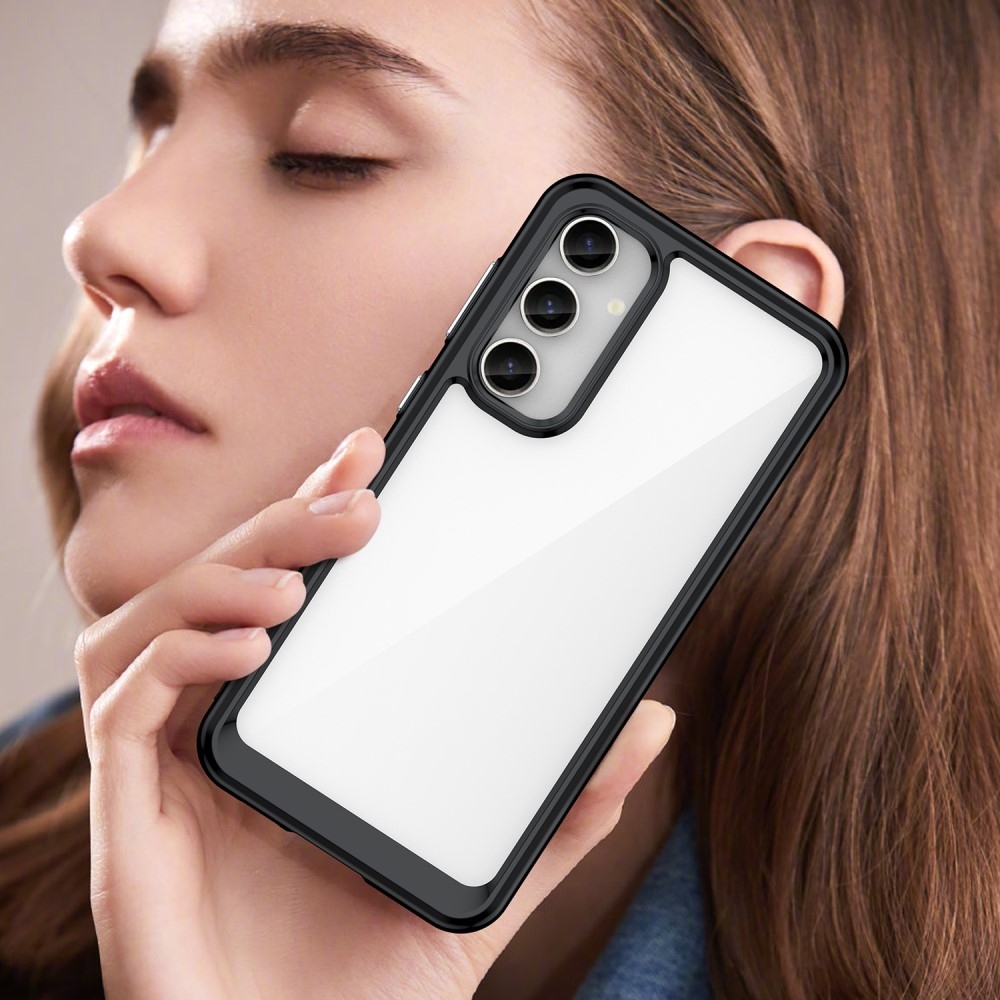 Gél tok fix hátlappal Samsung Galaxy S23 FE készülékhez - fekete