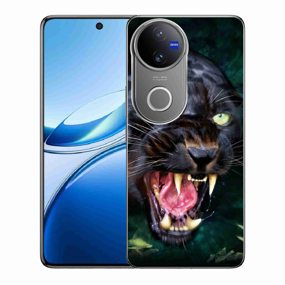 Gél borítás mmCase a Vivo V50 5G készülékhez - dühös fekete párduc