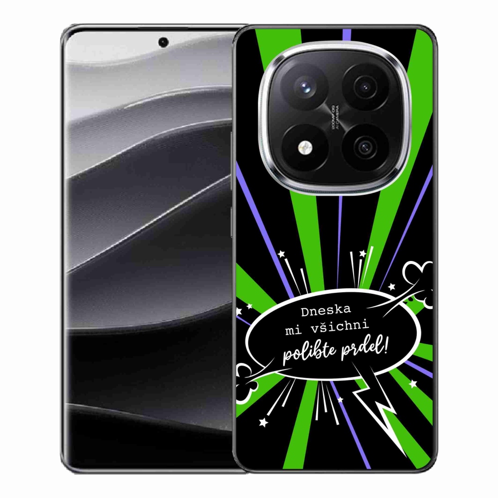 Gél borító mmCase a Xiaomi Redmi Note 14 Pro+ 5G számára - vicces szöveg 15 fekete háttérrel