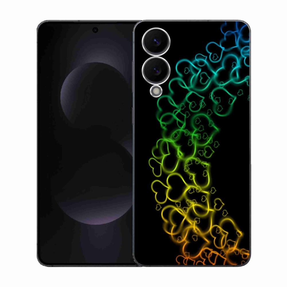 Gél védőhuzat mmCase Samsung Galaxy S25 Edge készülékhez - színes szívek