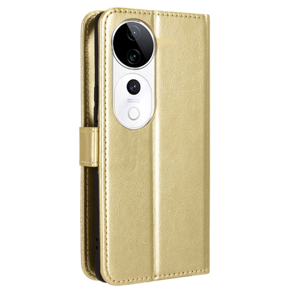 Őrült könyv tok a Vivo V40 5G-hez - arany színben