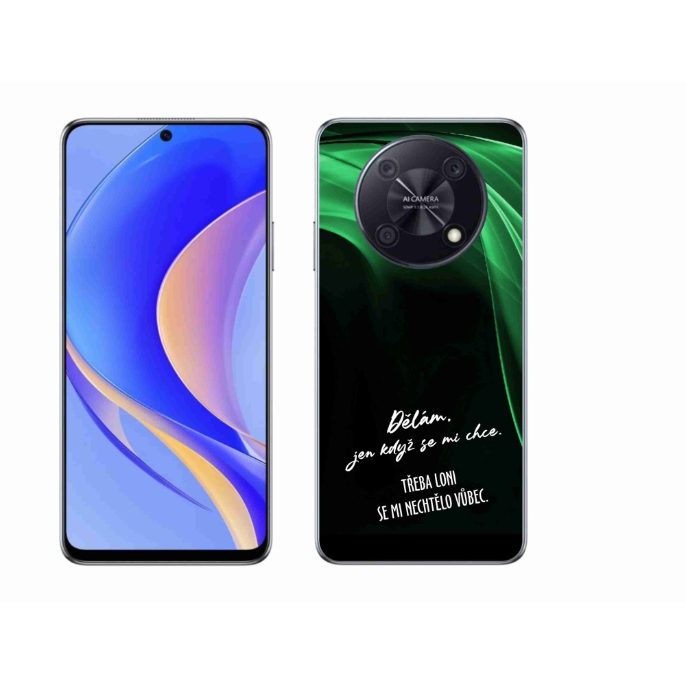 Gél borító mmCase a Huawei Nova Y90 készülékhez - vicces szöveg 12 fekete háttér