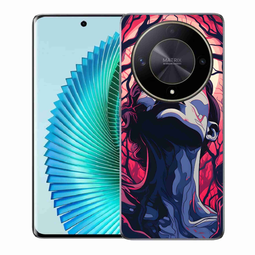 Gél borítás mmCase a Honor Magic 6 Lite 5G számára - absztrakt arc