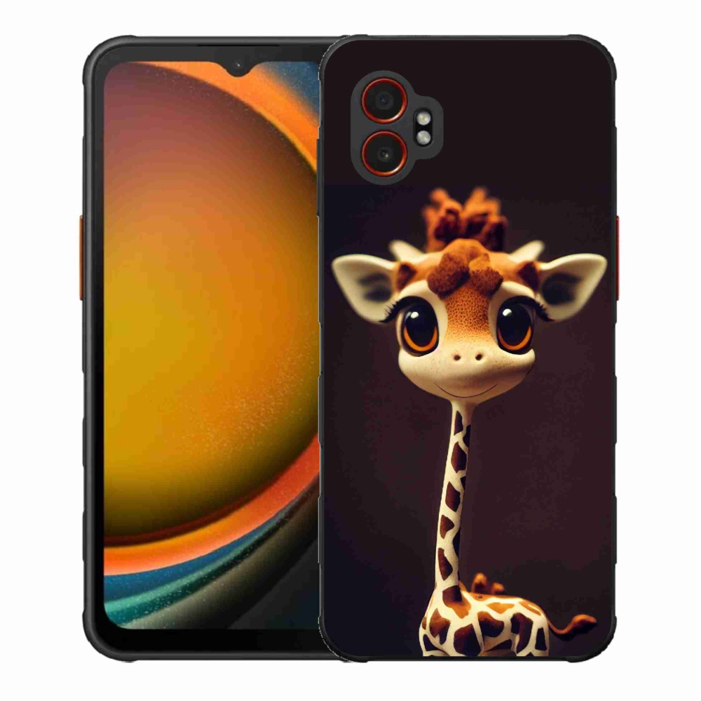 Zselés borítás mmCase Samsung Galaxy Xcover 7 Pro - kis zsiráfhoz