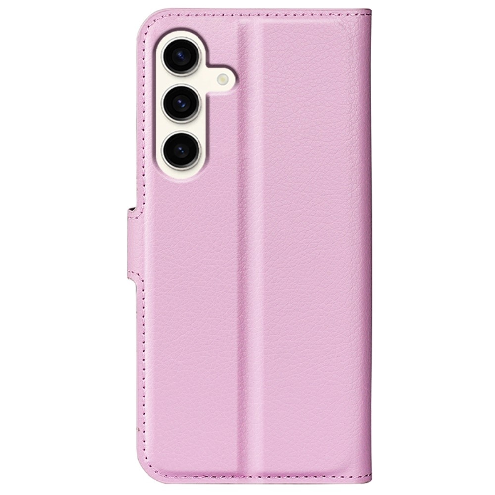 Litchi könyv tok Samsung Galaxy S24+ készülékhez - rózsaszín