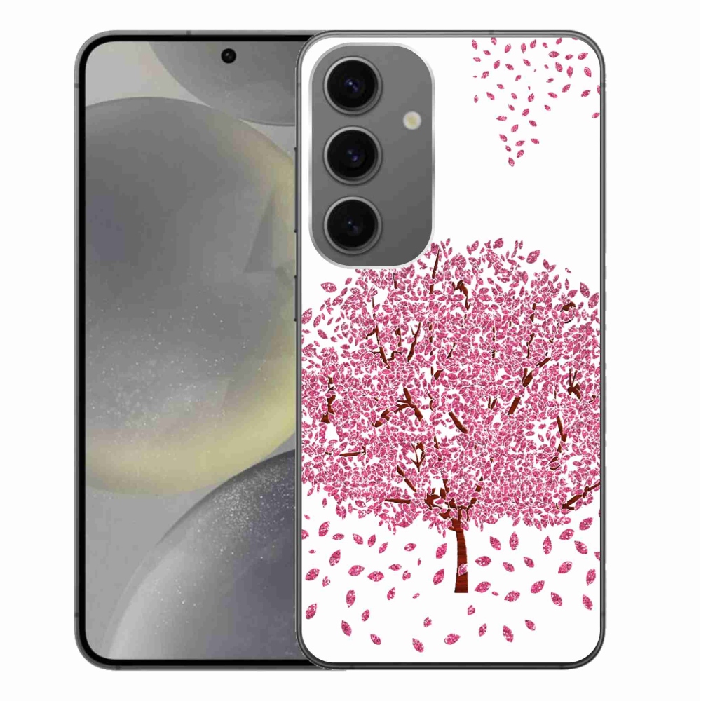 Zselés borítás mmCase Samsung Galaxy S24+ készülékhez - rajzfilmfa levelekkel