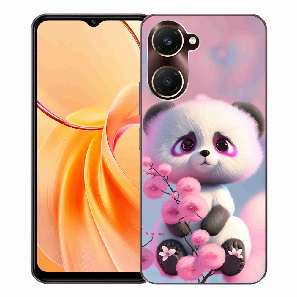Gél borító mmCase a Vivo Y28s 5G-hez - aranyos panda 1