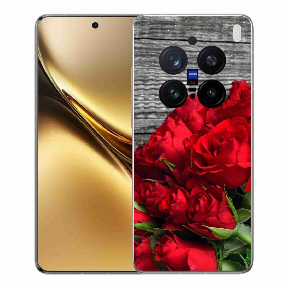 Zselés borítás mmCase a Vivo X200 Pro 5G készülékhez - piros rózsa