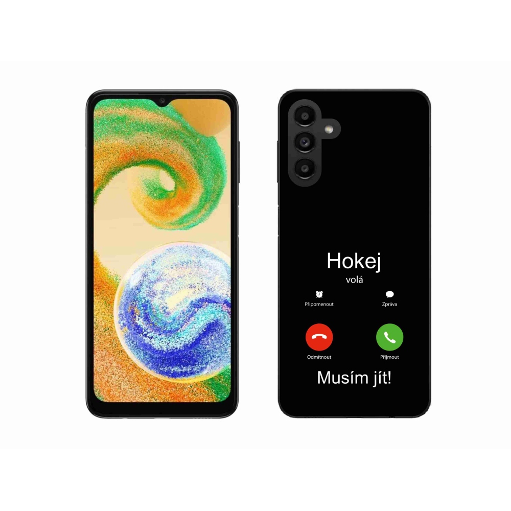 Gél borító mmCase Samsung Galaxy A04s (164.7x76.7x9.1mm) - hoki hívások fekete háttérrel