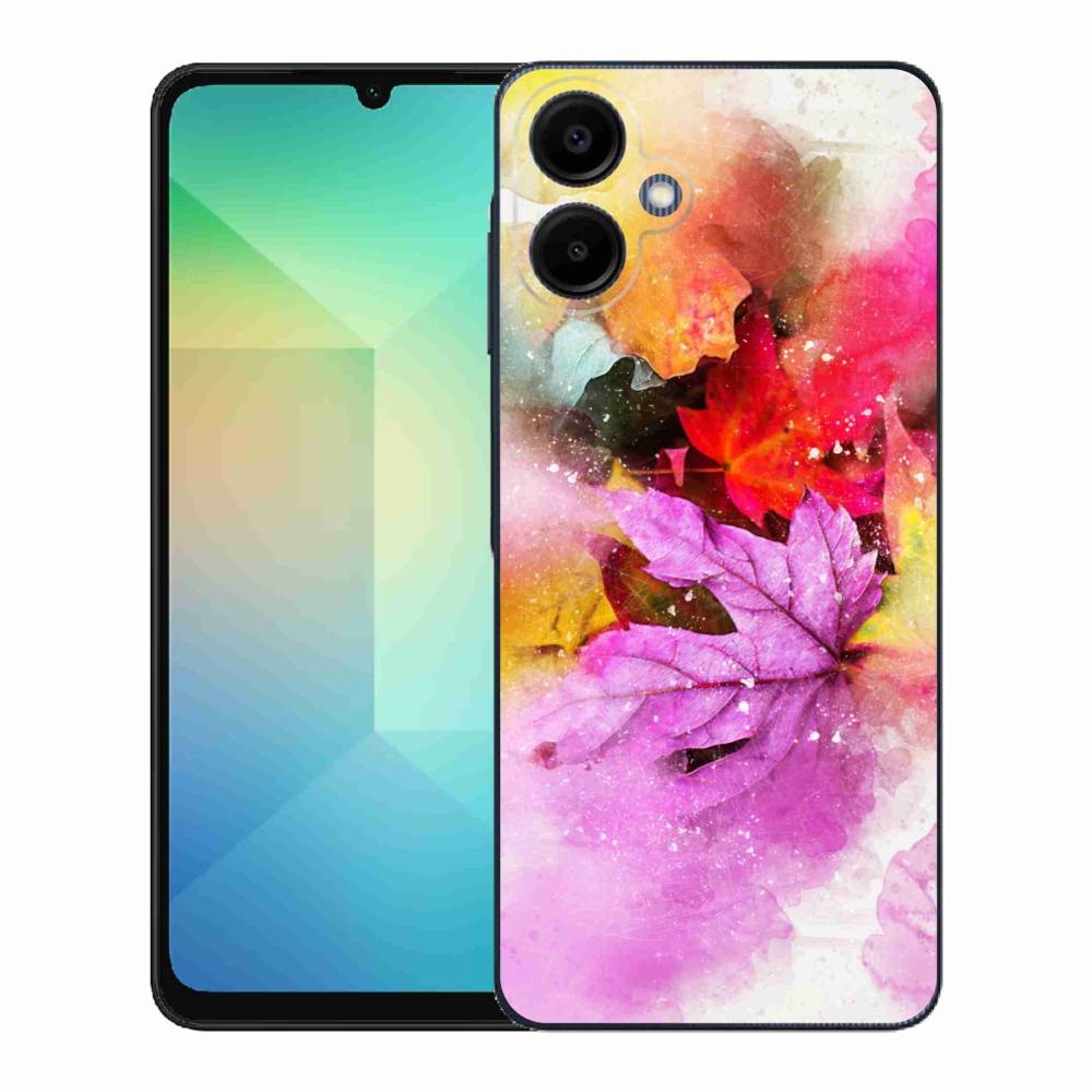 Gél borítás mmCase Samsung Galaxy A06 4G - színes levelek - Samsung Galaxy A06 4G - színes levelek