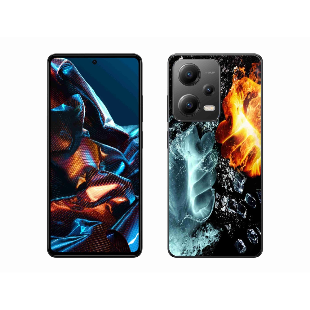 Gél borítás mmCase a Xiaomi Redmi Note 12 Pro 5G - víz és tűz számára