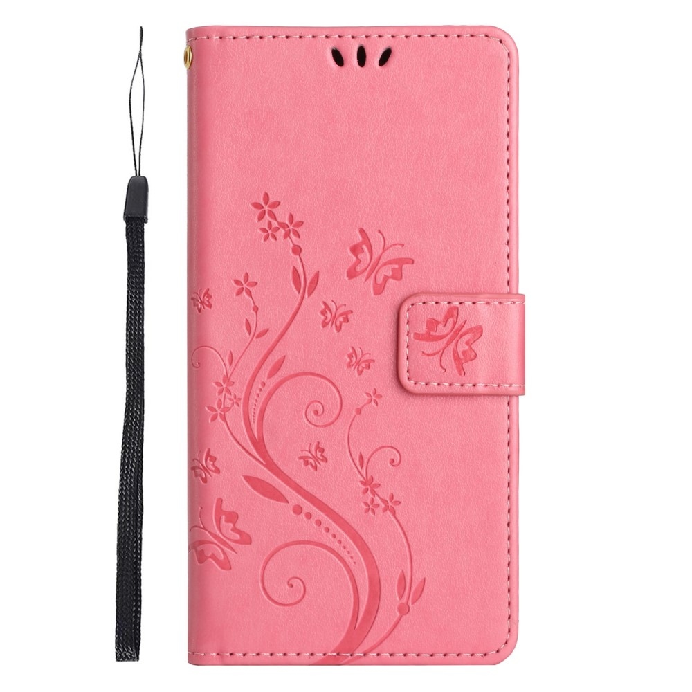 Virágok könyv tok Xiaomi Redmi 14C/Poco C75 - rózsaszínű