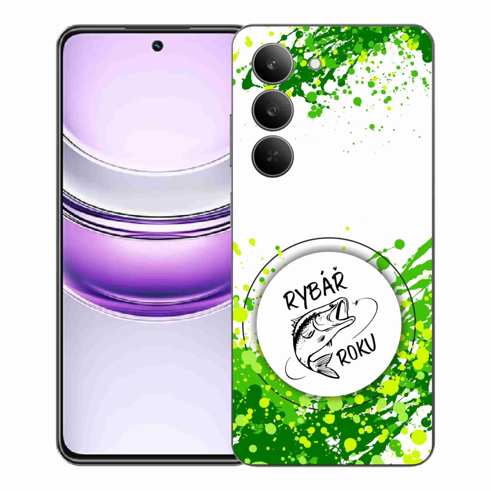 Gél borító mmCase a Realme 14x 5G-n - az év halászának fehér háttere