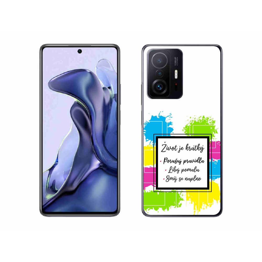 Gél borítás mmCase a Xiaomi 11T-hez - idézem 5 fehér háttér