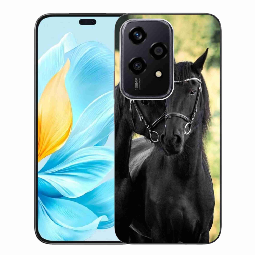 Zselés borítás mmCase a Honor 200 Lite 5G számára - két fekete ló