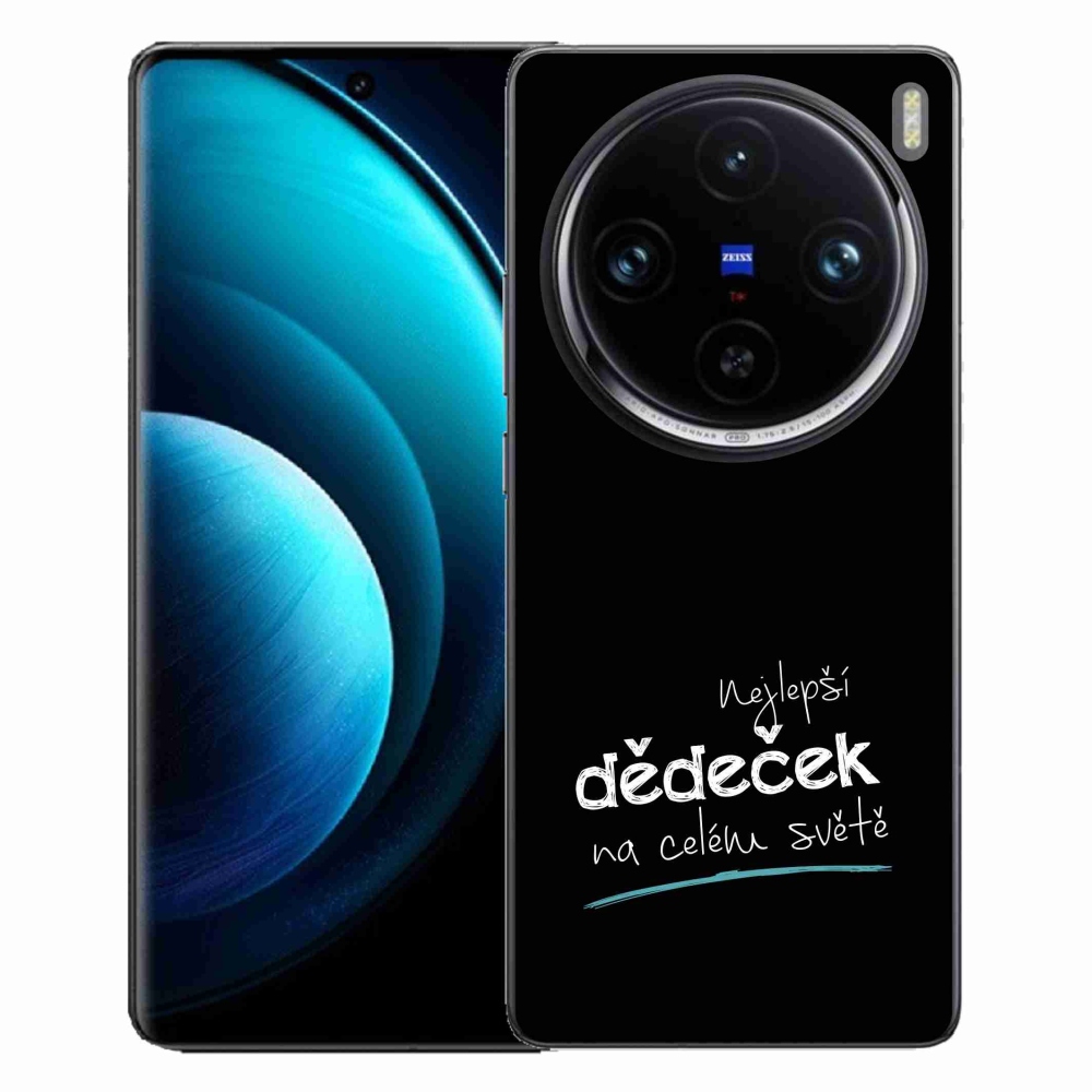 Gél borítás mmCase a Vivo X100 Pro 5G - legjobb nagyapa 3 fekete háttérrel