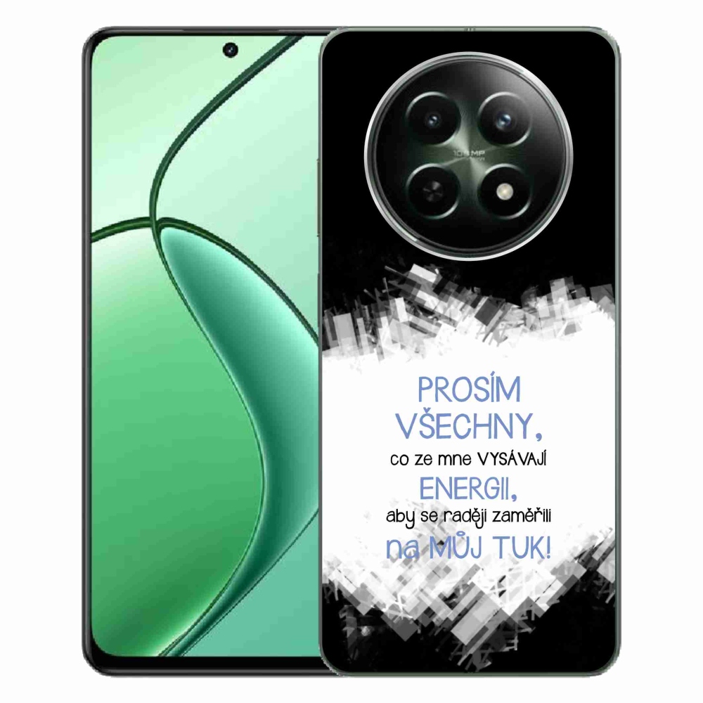 Gél borító mmCase a Realme 12 5G/12x 5G - vicces szöveg 1 kék