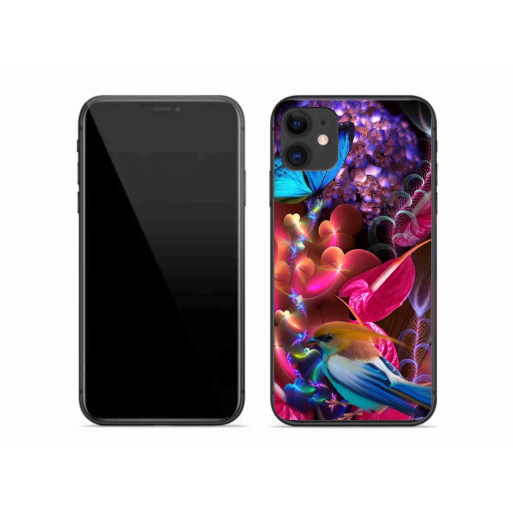 Gél borítás mmCase iPhone 11 készülékhez - színes virágok