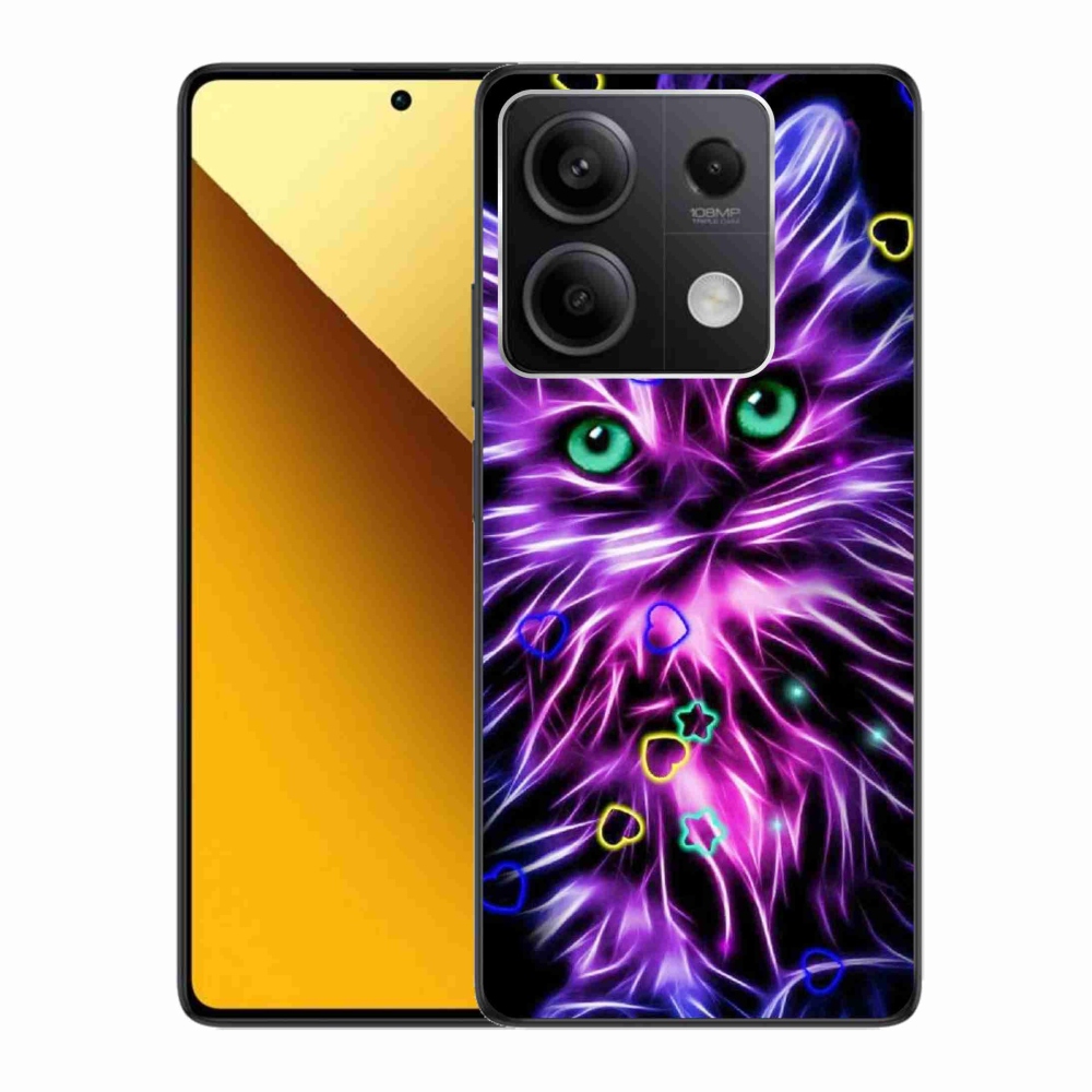 Gél borítás mmCase a Xiaomi Redmi Note 13 5G számára - absztrakt macska