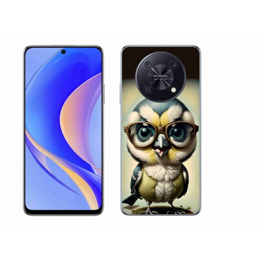 Gél borítás mmCase a Huawei Nova Y90-hez - kölyök szemüveggel