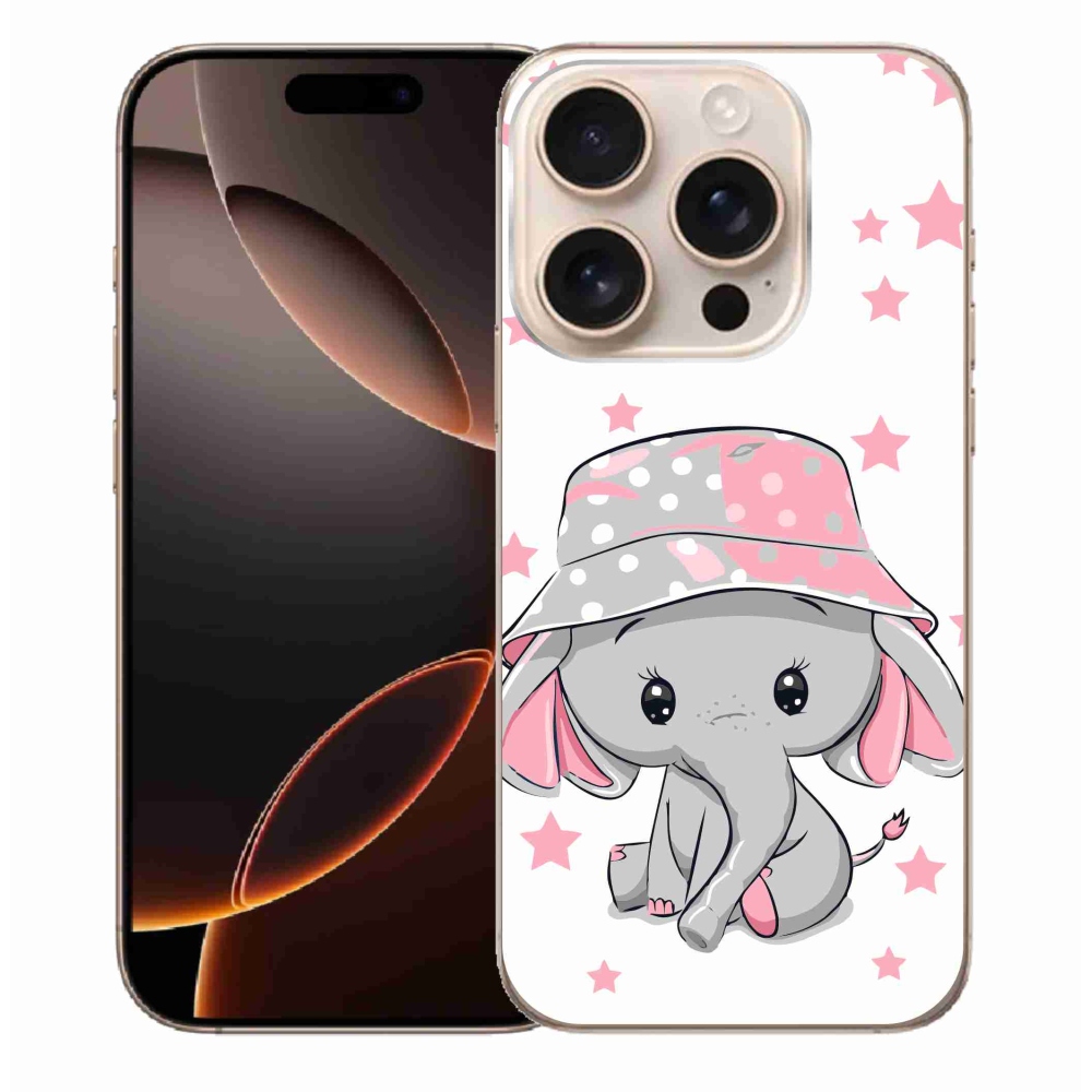 Zselés borítás mmCase iPhone 16 Pro Max készülékhez - rózsaszín elefánt